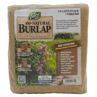Dalen 3'x24' Natural Burlap Folded Roll
