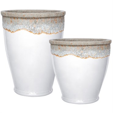 MCarr 30pc Flat Rim Planter Pallet Volcanic White