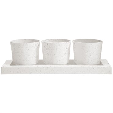 Bloem Trio Flight Planter Vanilla Bean