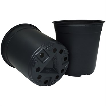 TO Plastics RP-650 Trade Gallon Round Pot, Black, 300 Per Case, 28 Cases Per Pallet, 6.50in D x 6.50in H, 2.53 Quart