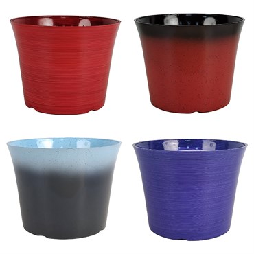 VCS 8" Ombre & Stripe Blue Red Planter