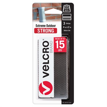 Velcro Brand 4"x2" Extreme Outdoor Strips Titanium
