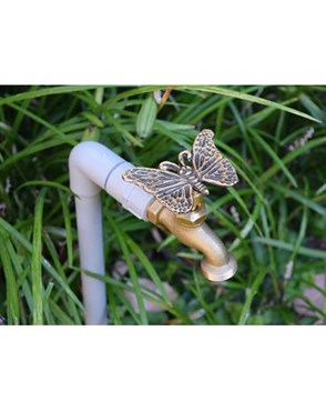 Festive Butterfly Brass Faucet Handle