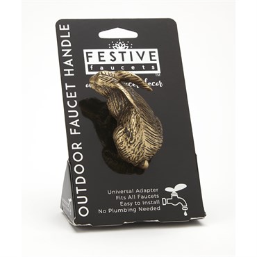 Festive Rabbit Brass Faucet Handle
