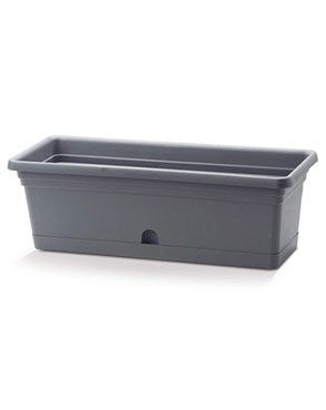 Crescent 16"x8" Emma Rectangle Planter Charcoal