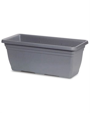 Crescent 31.5"x14"x13" Rectangle Dylan Planter Charcoal