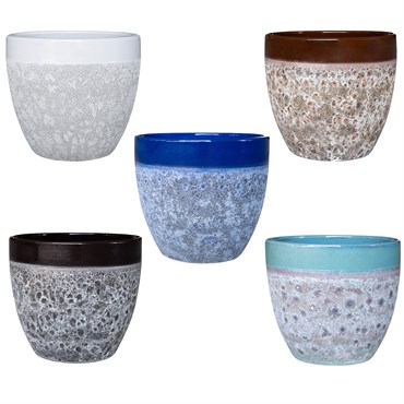 MCarr 81pc Glaze On Volcanic Planter Pallet Mixed Colors