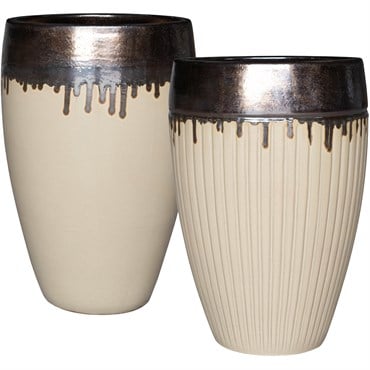MCarr 15pc Ribbed Planter Pallet Gold Yellow Cream