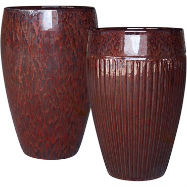 MCarr 15pc Ribbed Planter Pallet Redwine