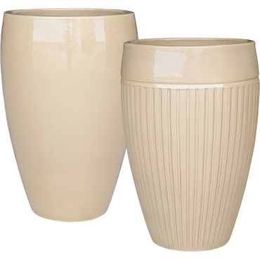 MCarr 15pc Ribbed Planter Pallet Yellow Cream