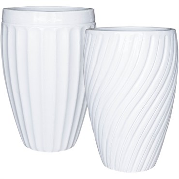 MCarr 15pc Tall Swirl Planter Pallet White