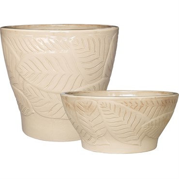 MCarr 32pc Large Leaf Planter Pallet Yellow Cream