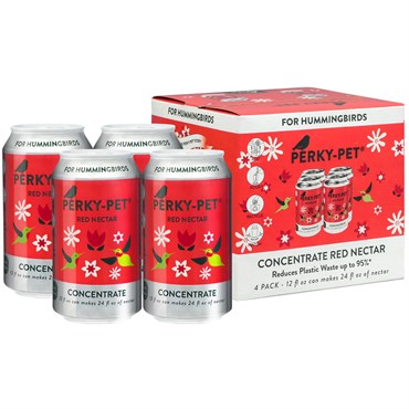 Perky Pet 4pk 12oz Can Concentrate 44% Sugar Nectar Red