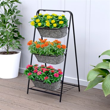 Panacea 3-Tier Galvanized Washtub Planter