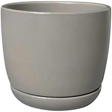 Southern Patio 12" Ceramic Ana Pot Grey
