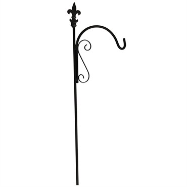 AGW 90" Lafayette Tall Single Shepherd Hook Black