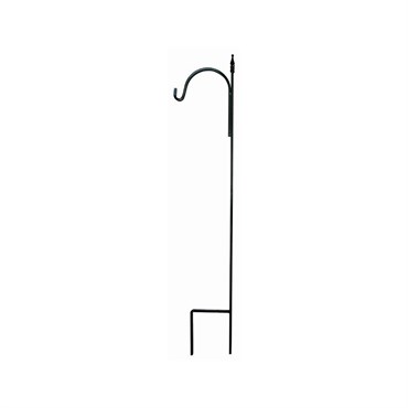 AGW Square Short Single Finial Matte Black