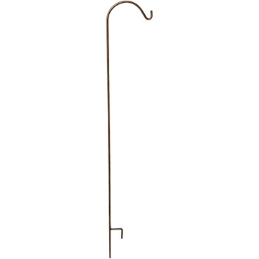 AGW 90" Tall Single Shepherd Hook Bronze