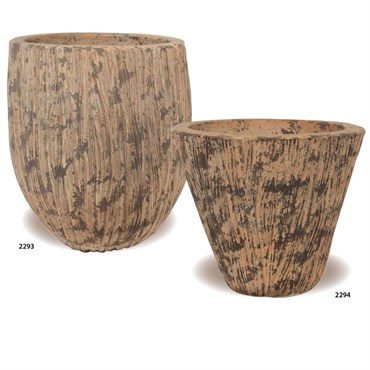 MCarr 30PC Wood Pattern Planter Plt Indigo Brown