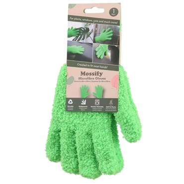 Mossify One Size Microfiber Gloves Green