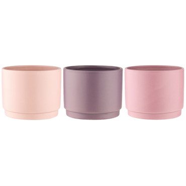 SSI 7.2"x5.6" Stepped Planter Canyon Rose