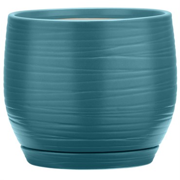 Southern Patio 8" Jasper Planter Teal Finish