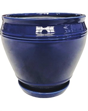 Southern Patio 8" Collins Planter Blue Finish