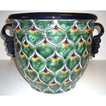 Talavera 12" Peacock Dolores Pot