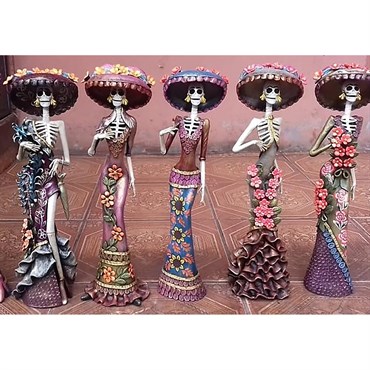 Talavera 10" Catrina Statue