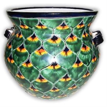 Talavera 12" Peacock Michoacana Pot
