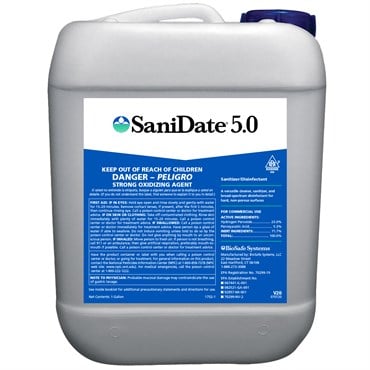 BioSafe SaniDate 5.0 2.5GL OMRI HAZ ( Hydrogen Peroxide+Peroxyacetic acid )