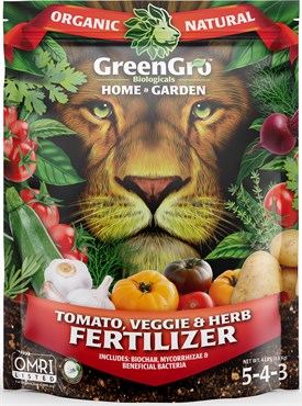 GreenGro Biologicals 4lb Home & Garden Tomato, Veggie & Herb Fertilizer