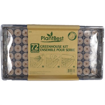 PlantBest 72 x 35mm Coconut Coir Pellet Greenhouse Kit