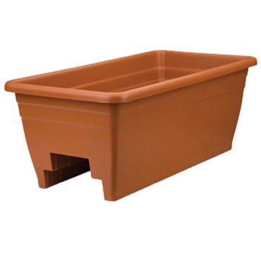 HC 24" Deck Rail Box Planter Clay