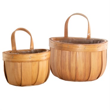 Gardener Select 2pc Wood Wall Basket Planters 24/CS