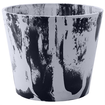 Gardener Select 19" Mixed Stone White and Black Planter