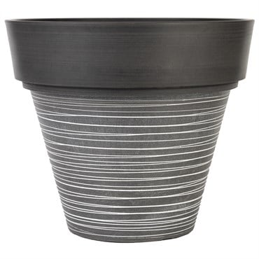Gardener Select 12" Carved Finish Look Light Grey Planter