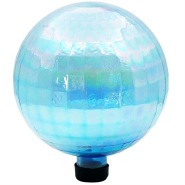 Gardener Select 10" Blue Square Sphere Glass Garden Globe
