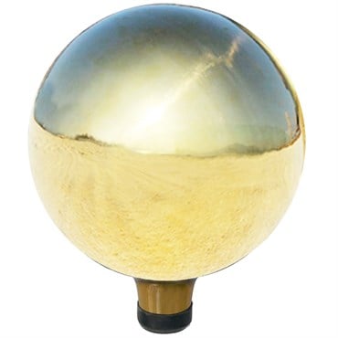 Gardener Select 10" Metallic Golden Orb Glass Garden Globe