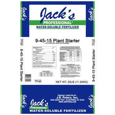 Jacks Prof Plant Starter 9-45-15 25Lb (80/Pl)