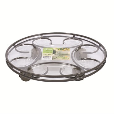 Plastec 14" Saucer Caddy Deluxe Slate