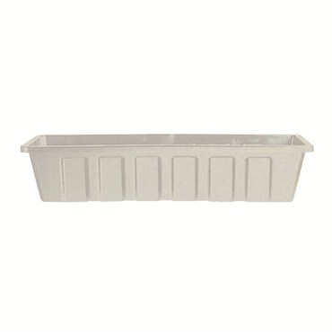 Novelty 18" Polypro Flower Box Planter White