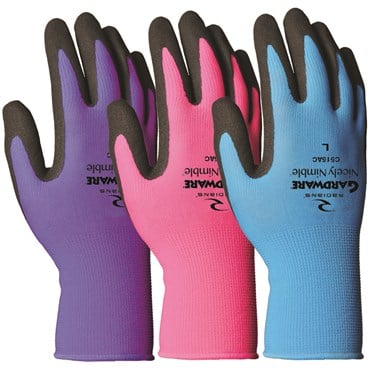 BGC Glove Gardware 15G Nicely Nimble Sgl Nitrile L