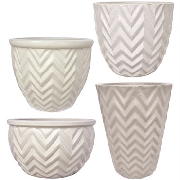 MCarr 26pc Chevron Planter Pallet White