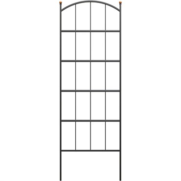 Panacea 75" Modern Farmhouse Trellis Black