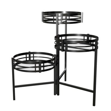 Panacea 20" Mission 3 Tier Folding Plant Stand Black