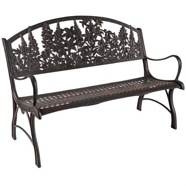 Painted Sky Bench Wildflower Iron
