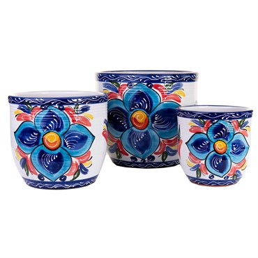 Sun Ceramica Madrid Planter Set of 3 Espana