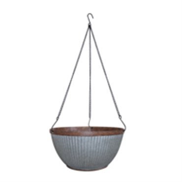 Southern Patio 12" Westlake Hanging Basket Rustic Galvanized