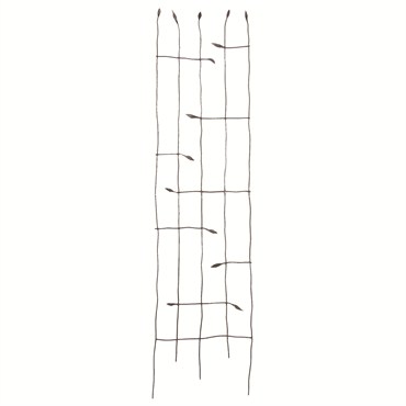 Panacea 72" Black Forged Twig Trellis With Leaves
